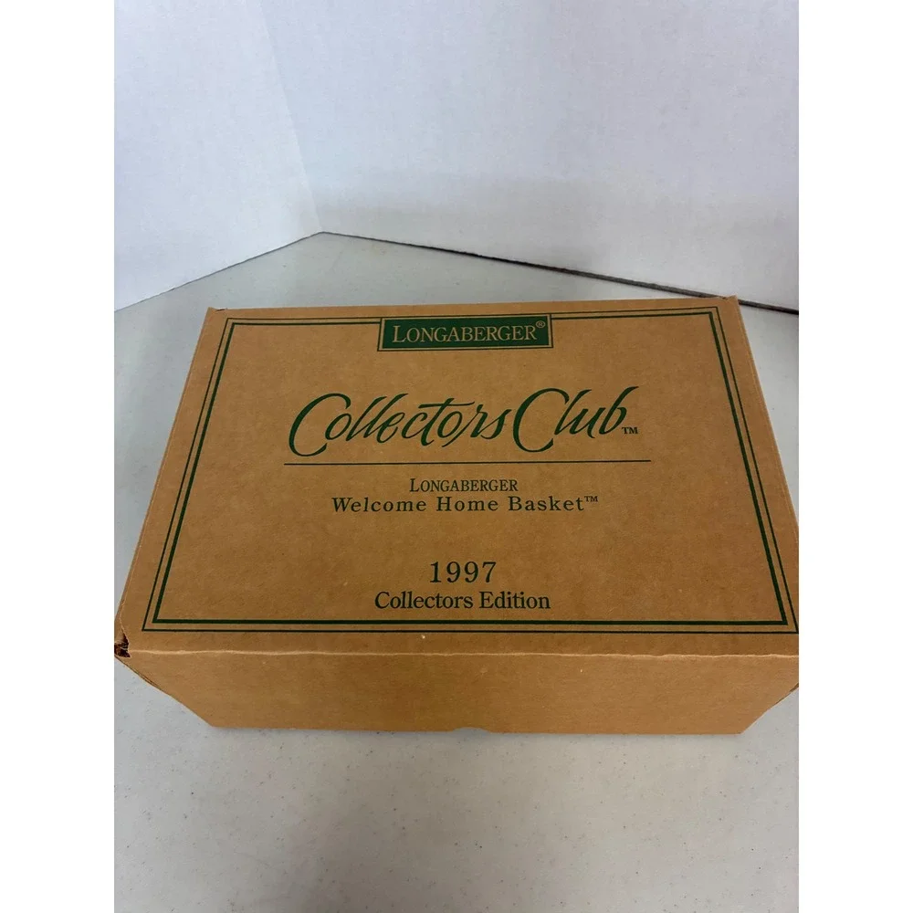 Longaberger 1997 Collectors Club‎ Welcome Home Basket with Liner and Box